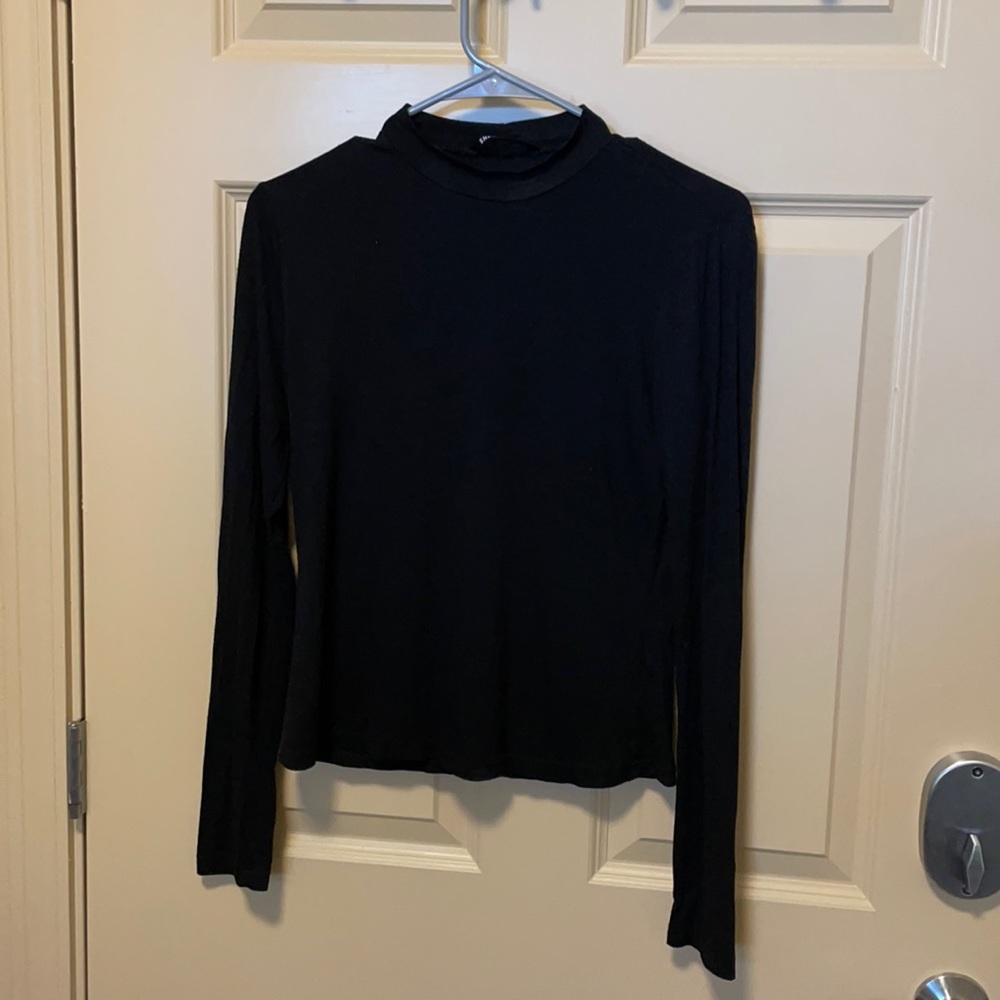 Black Longsleeve Mockneck Shirt